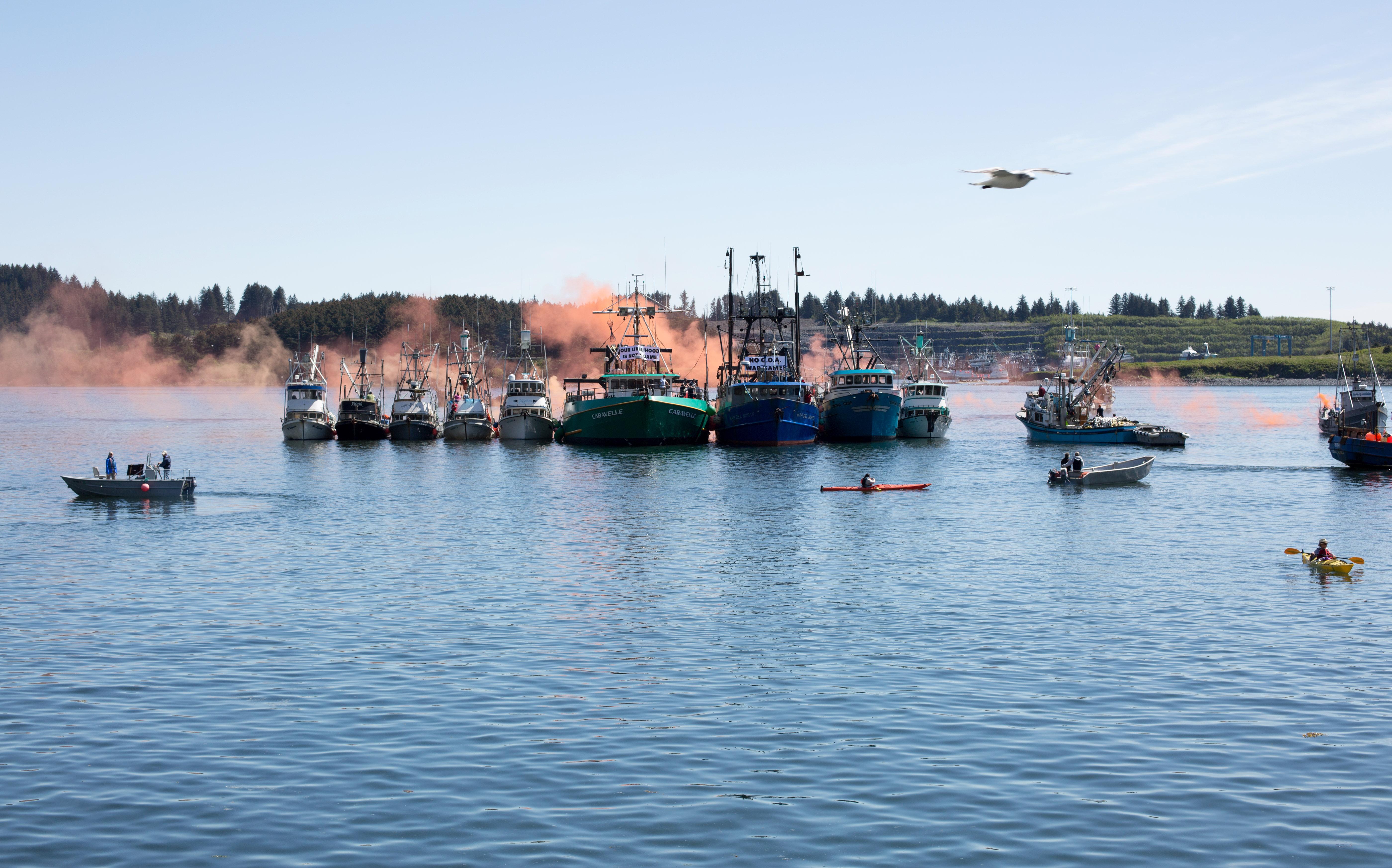 Tribal leaders and fishermen protest Alaska military plans - Washington Times